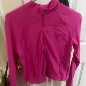 Cropped lululemon pink define jacket size 10